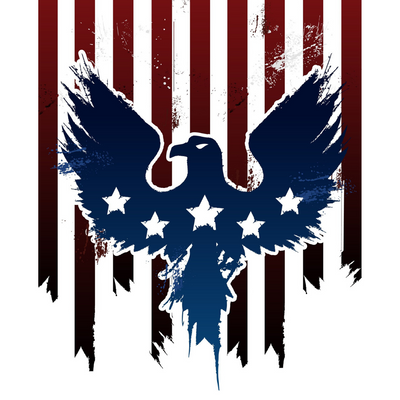 Red white and blue Eagle image