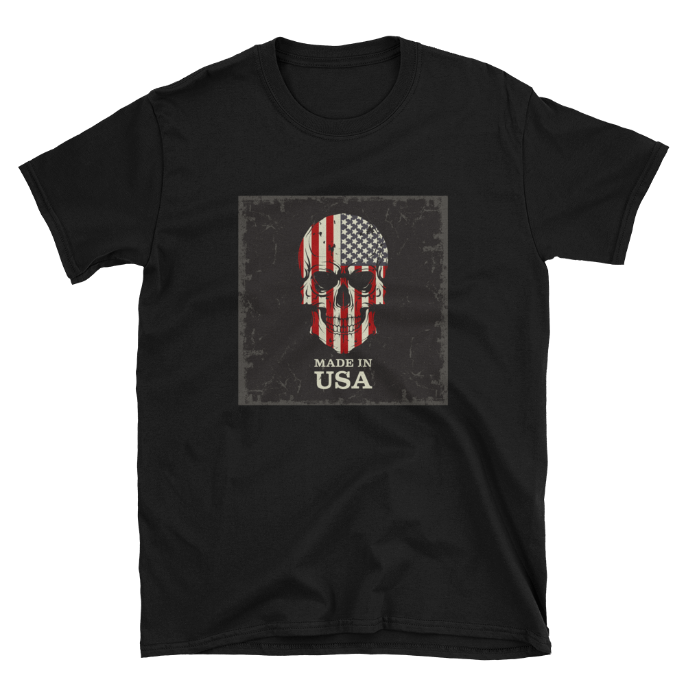 Made in USA Skull T-Shirt – Fine Line Flag
