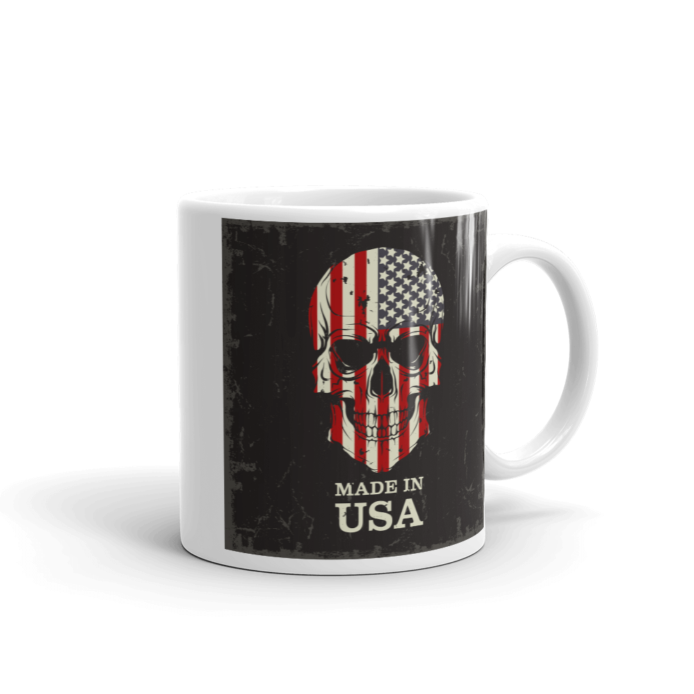 american flag coffee mugs American Flag Skull Mug