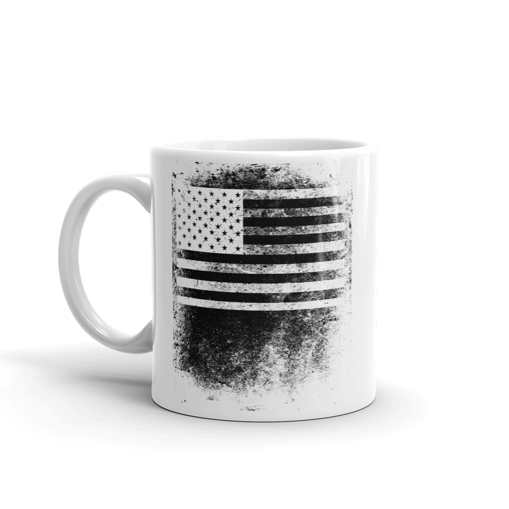 black and white thumb print flag design US