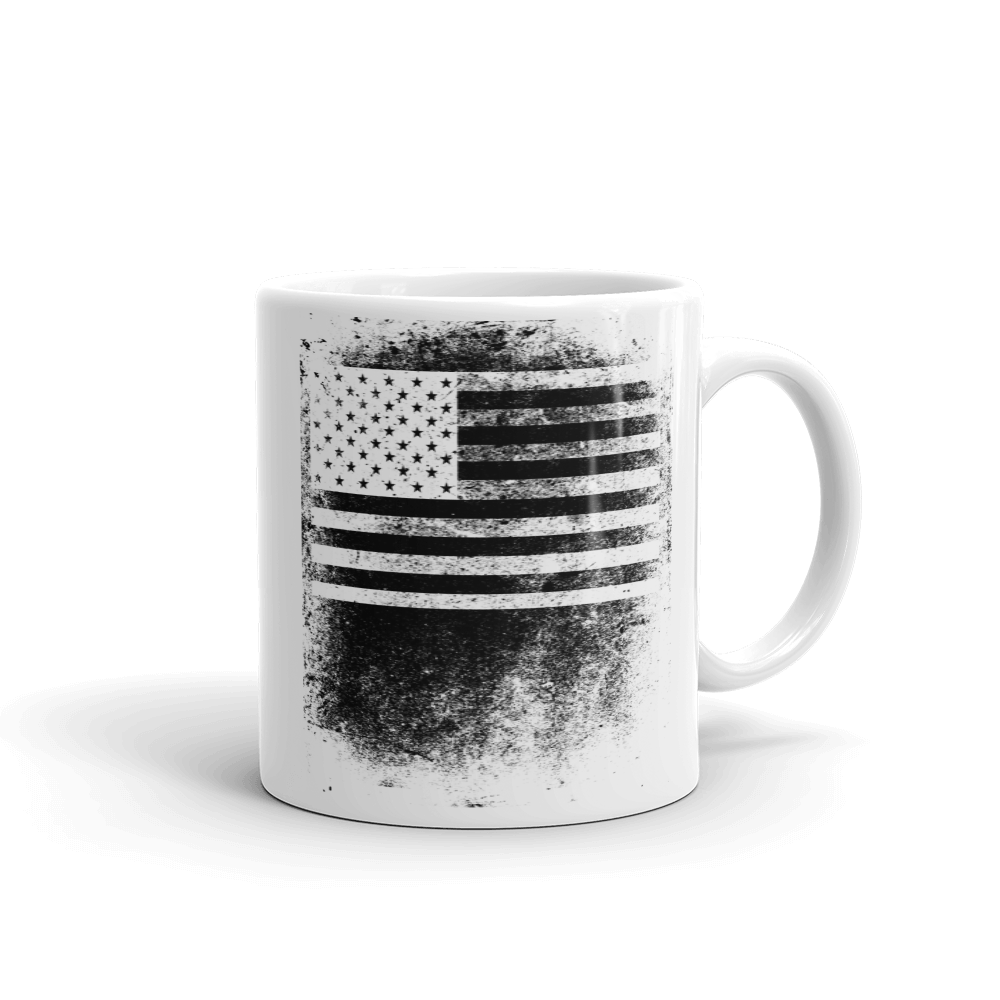 black flag coffee cup Splatter Flag Mug