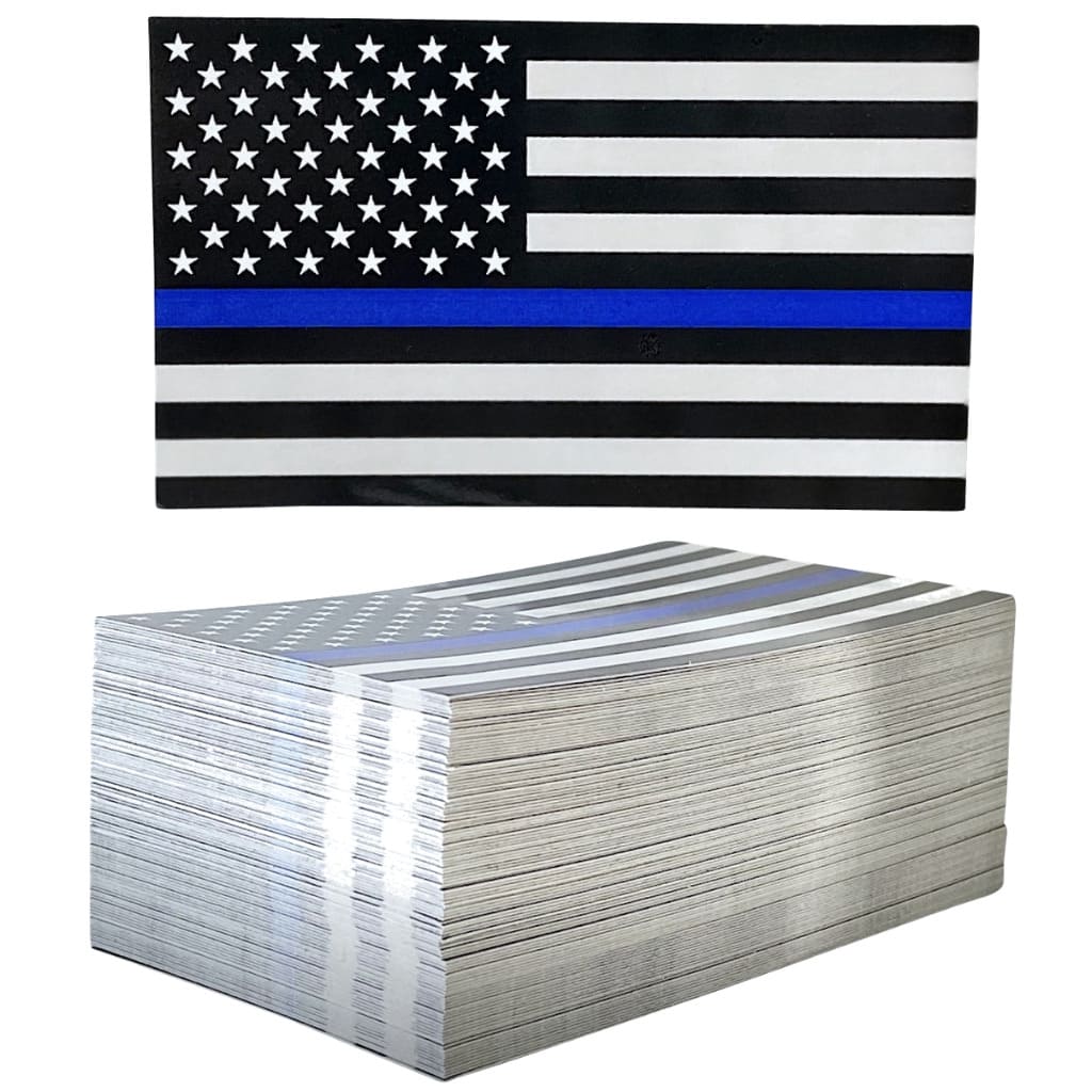 Thin Blue Line Flag decal and stack 