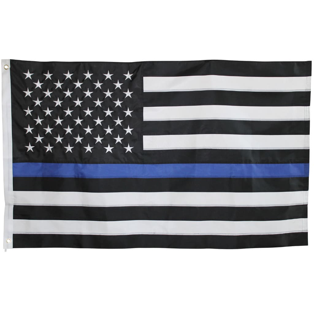 Flag | The Officer 3x5 (or 2x3) Thin Blue Line Flag | Thin Blue Line Flag - Black White and Blue US Police Flags | Fine Line Flag | finelineflag