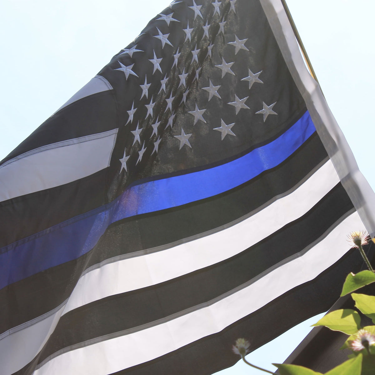 Flag | The Officer 3x5 (or 2x3) Thin Blue Line Flag | Thin Blue Line Flag - Black White and Blue US Police Flags | Fine Line Flag | finelineflag