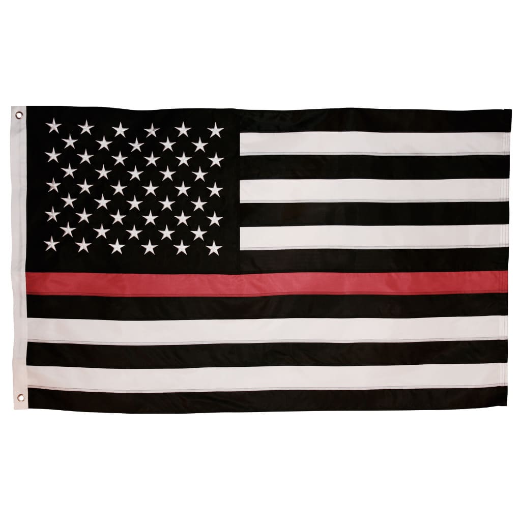 Flag | 3x5 Thin Red Line Flag | Thin Red Line Flag Honoring Firefighters and EMTs | Fine Line Flag | finelineflag