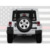 Thin red line decal on jeep