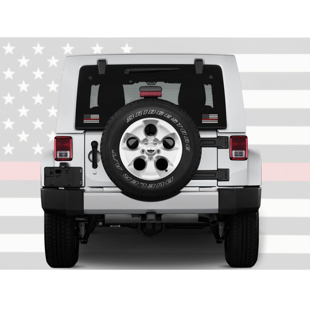 Decal/Sticker | Thin Red Line Flag Decal | Thin Red Line Flag Decal - in Support of Firefighters and EMTs | Fine Line Flag | finelineflag