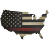 Thin Red Line Map Wall Art