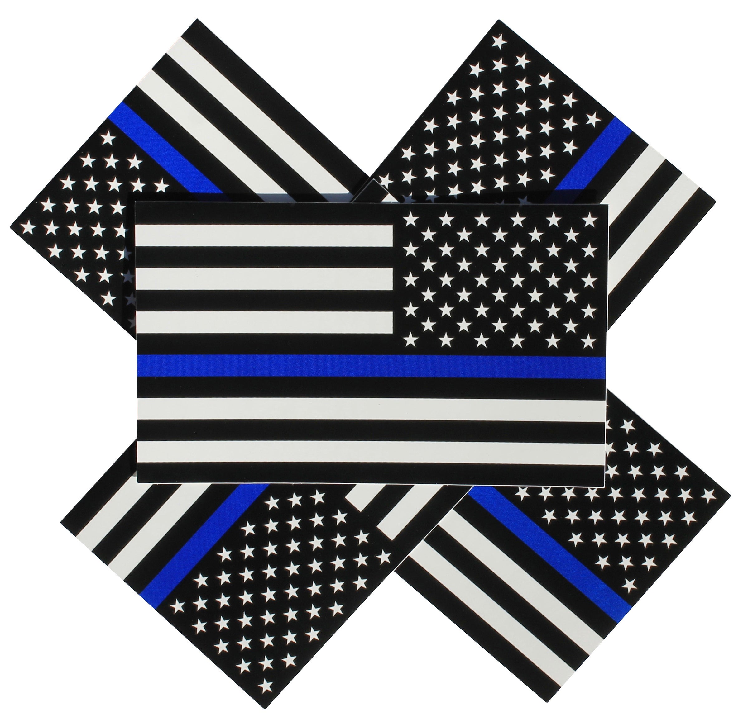 Decal/Sticker | Reverse Thin Blue Line Flag Decal (Backward) |  | Fine Line Flag | finelineflag