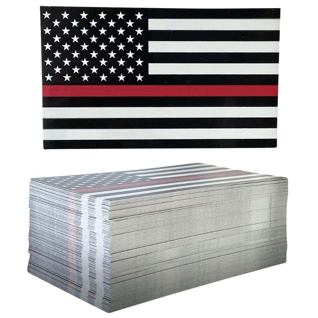 Thin Red Line Flag Decal on Stack