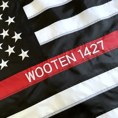 Thin Red Line Flag (3x5 ft) with Custom Embroidery
