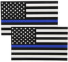 2-pack of thin blue line flag decals