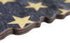 Side view of laser cut wood edge