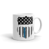black white stars blue stripe on coffee mug 11 oz