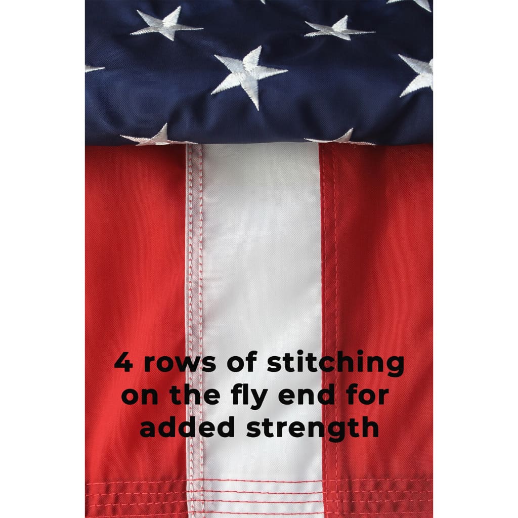 2.5x4 ft American Flag Pole Sleeve| 210D Nylon | Made in USA 2.5x4 ft American Flag Pole Sleeve| 210D Nylon | Made in USA