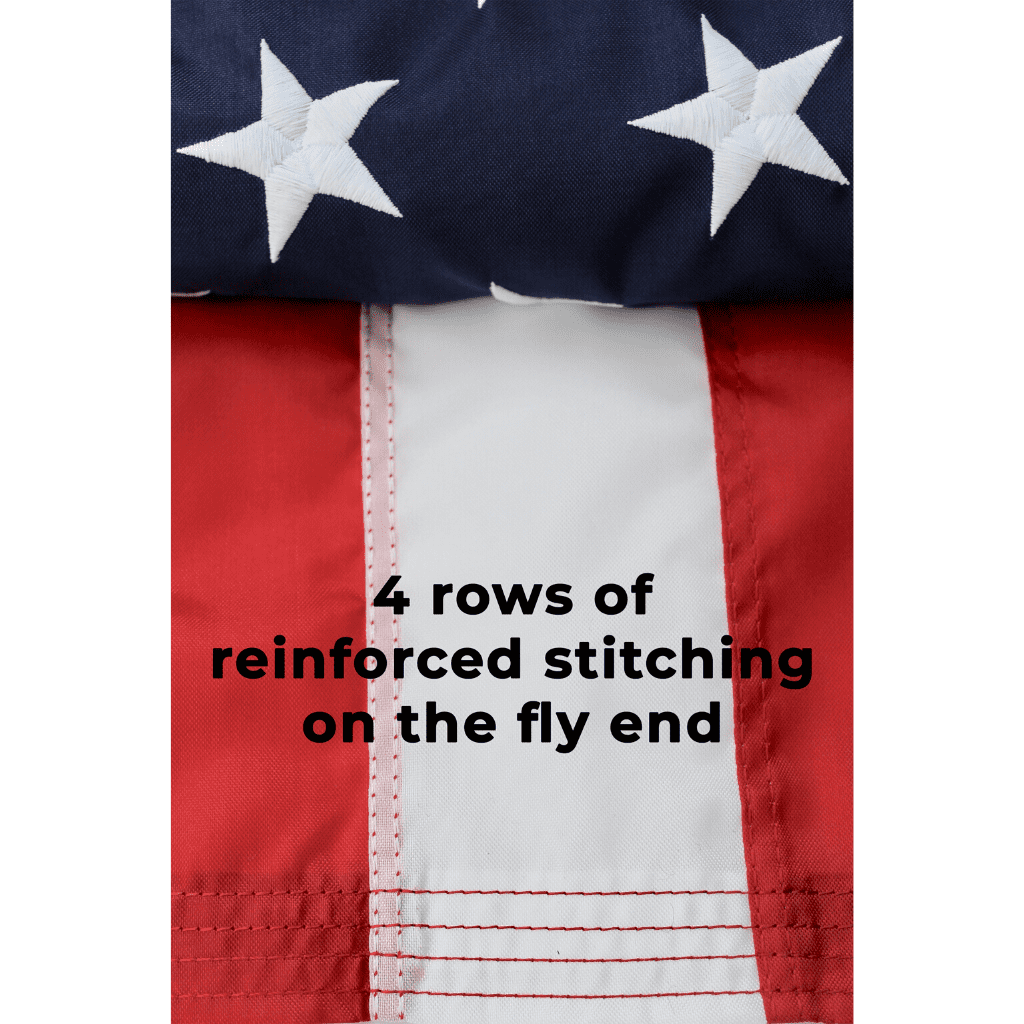 embroidered star on 3x5 American flag