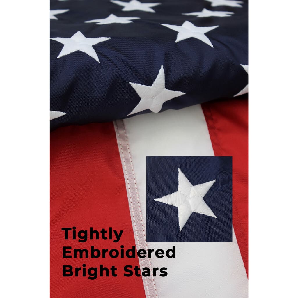 3x5 ft American Flag | 210D Nylon | Made in USA, Embroidered